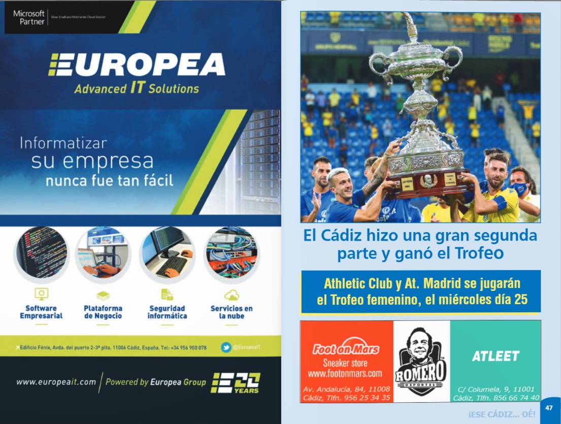 EUROPEA IT visible en la revista !ESE CÁDIZ ...OÉ! - EuropeaGroup